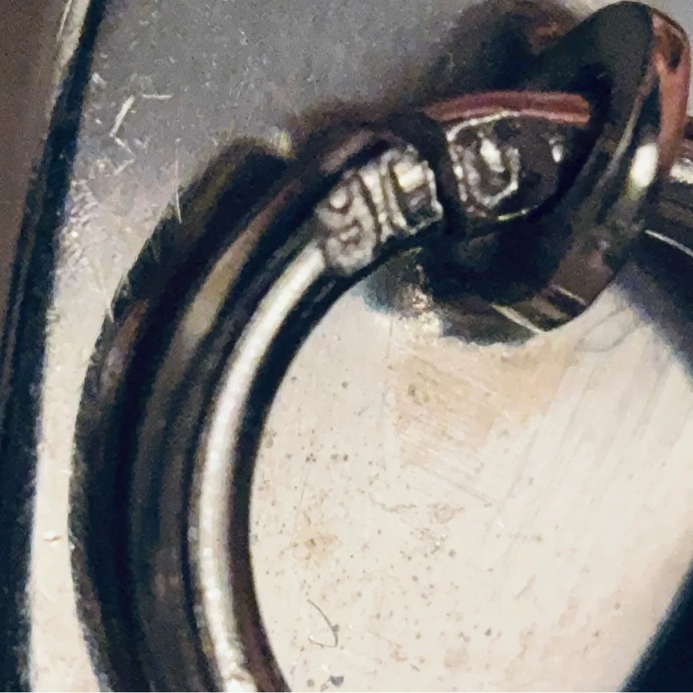 Vintage Silver & Coral Horn Pendant, no chain
